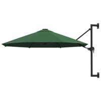 Wandparasol met metalen paal 300 cm groen - thumbnail
