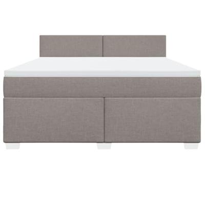 Boxspring met matras stof taupe 180x200 cm