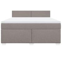 Boxspring met matras stof taupe 180x200 cm - thumbnail