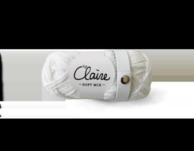 Leren Sjaal lus met drukknoop 21cm wit