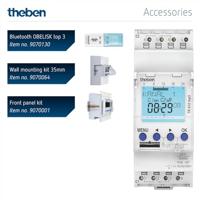 Theben 6120130 Schakelklok Digitaal Weekprogramma 2600 W IP20 Display-verlichting, Gangreserve, Zomer- en wintertijd omzetten (automatisch), Stopwatch, - thumbnail