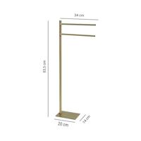 Vrijstaand Handdoekhouder Sapho Trilly Mat Goud - thumbnail