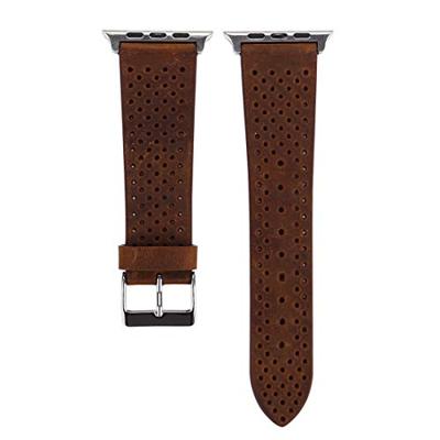 Dot Pattern Leren bandje - Bruin - Geschikt voor Apple Watch 44mm / 45mm / 46mm / 49mm Dot Pattern Leren bandje - Bruin - Geschikt voor Apple Watch 44mm / 45mm / 46mm / 49mm