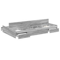 Opbergbedframe met lade Grijs sonoma 120 x 200 cm Bewerkt hout - thumbnail