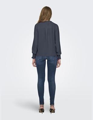 Only Onlmette V-neck Ls Smock Top Noos Wvn T-shirt Lange Mouw Ombre Blue