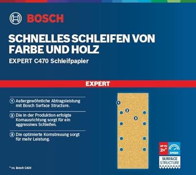 Bosch Accessories 2608901670 Schuurpapier voor vlakschuurmachine Korrelgrootte (num) 60, 120, 180 (l x b) 133 mm x 80 mm 1 set(s) Bosch Accessories 2608901670 Schuurpapier voor vlakschuurmachine Korrelgrootte (num) 60, 120, 180 (l x b) 133 mm x 80 mm 1 set(s)