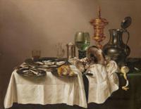 Willem Claesz. Heda - Stilleven met vergulde bokaal 90x70cm, Rijksmuseum, premium print, print op canvas, oude meester - thumbnail