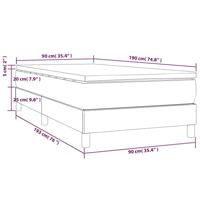 Boxspring met matras kunstleer cappuccinokleurig 90x190 cm - thumbnail