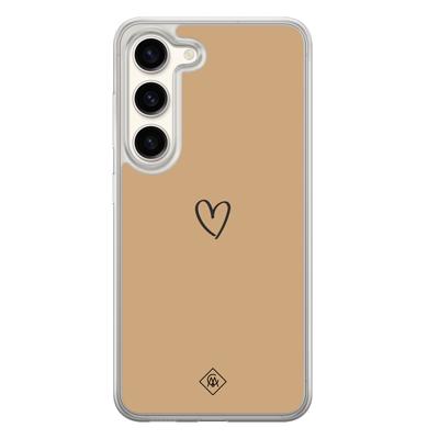 Samsung Galaxy S23 hybride hoesje - Hart bruin