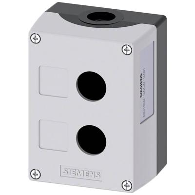 Siemens 3SU1802-0AA00-0AB1 3SU18020AA000AB1 Lege behuizing 2 inbouwplaatsen (l x b x h) 114 x 85 x 64 mm Zonder markering Grijs 1 stuk(s)