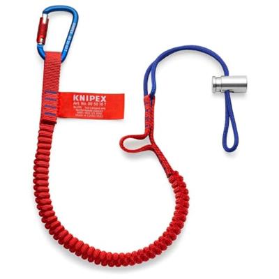 Knipex 00 50 12 T BK Knipex 00 50 12 T BK-vanglijn met vaste materiaalkarabijnhaak voor de valbeveiliging van het gereedschap 900 mm Bevestigingsbanden