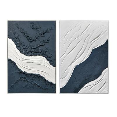 Canvas Home ESPRIT Blauw Wit Modern 83 x 4 x 123 cm (2 Stuks) Canvas Home ESPRIT Blauw Wit Modern 83 x 4 x 123 cm (2 Stuks)