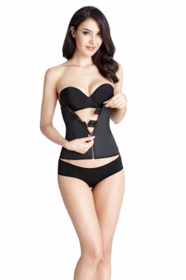 LaFaja - Zip & Clip Latex Waist Trainer - Zwart
