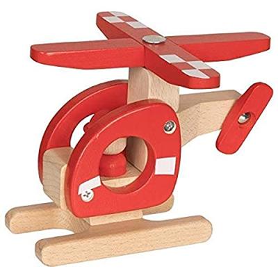 Goki houten helikopter rood Goki houten helikopter rood