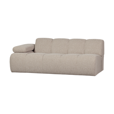 Woood Mojo 2-zits bank arm links bouclé Beige Melange