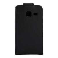 Voor de Galaxy J1 Mini / J105 Plain textuur verticaal flip lederen draagtas met magnetische Buckle(Black) - thumbnail