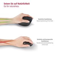 Hama Ergonomische muis Radiografisch Optisch Zwart 6 Toetsen 1800 dpi Ergonomisch - thumbnail