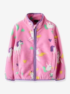 Fleece jas met all-over print voor meisjes NAME IT fuchsia