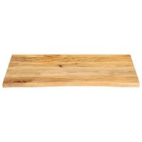 Tafelblad met natuurlijke rand 90x60x2,5 cm massief mangohout - thumbnail