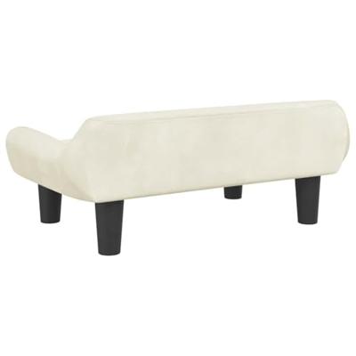 VidaXL Hondenmand 70x40x24 cm fluweel crèmekleurig VidaXL Hondenmand 70x40x24 cm fluweel crèmekleurig