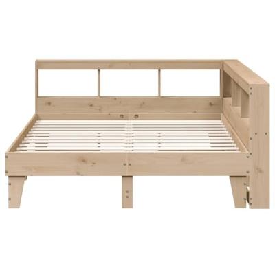 Bed met boekenkast zonder matras massief grenenhout 140x200 cm - thumbnail