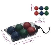 8-delige Jeu de boules ballenset en draagtas massief grenenhout - thumbnail