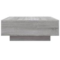 Salontafel 80x80x31 cm bewerkt hout grijs sonoma eikenkleurig - thumbnail