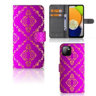 Wallet Case Samsung Galaxy A03 Barok Roze