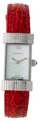 Horlogeband Burberry BU4551 Leder Rood 13mm Horlogeband Burberry BU4551 Leder Rood 13mm