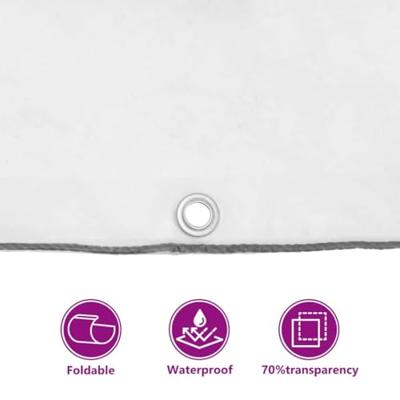 VidaXL Plantenafdekking met zeilringen 1x5 m polyethyleen