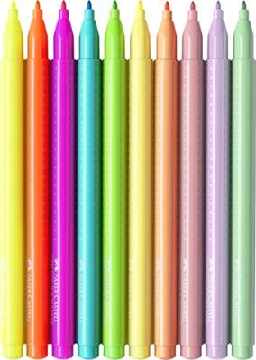 Faber Castell Viltstiften Grip Neon en Pastel - 10 stuks in etui