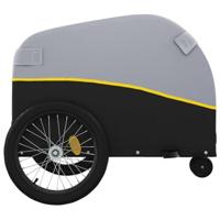 Fietstrailer 30 kg ijzer zwart en geel - thumbnail