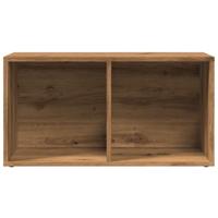 LP Opbergbox 69,5x34x36 cm bewerkt hout artisanaal eikenkleurig - thumbnail
