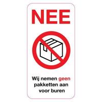 Pictogram NEE - Wij nemen GEEN pakketten - thumbnail