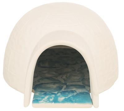 TRIXIE HAMSTER IGLO MET KOELPLAAT KERAMIEK WIT 15X13X9 CM
