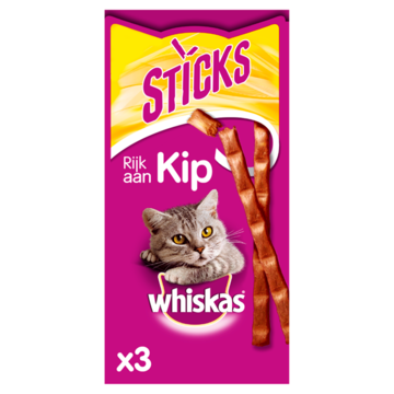 Whiskas Sticks Kip Kattensnack 3 Stuks bij Jumbo