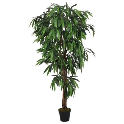 VidaXL Kunstplant mangoboom 300 bladeren 80 cm groen