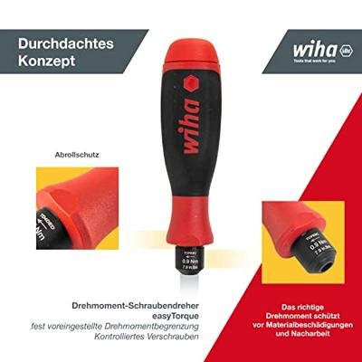 Wiha Momentschroevendraaier | easyTorque | vast ingestelde momentbegrenzing | 0,9 Nm - 36240 - 36240 - thumbnail