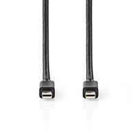 Nedis Mini DisplayPort-Kabel | Mini-DisplayPort Male naar Mini-DisplayPort Male | 48 Gbps | 2 m | 1 stuks - CCGB37504BK20 CCGB37504BK20 - thumbnail