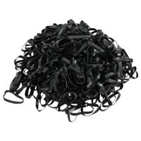 VidaXL Haarelastiekjes paard 1500 st silicone zwart - thumbnail