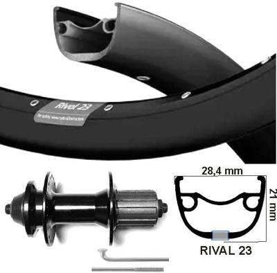 Kgs Achterwiel zac19 28 inch freewheel fh-m475 32g zwart