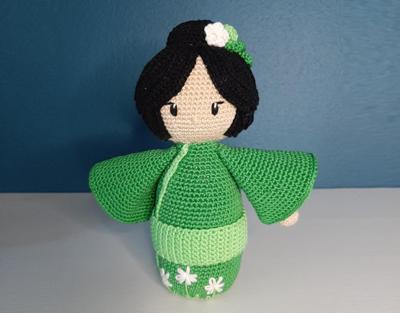 Crochet Kit byClaire Kokeshi Aoi - Blue (English Pattern)
