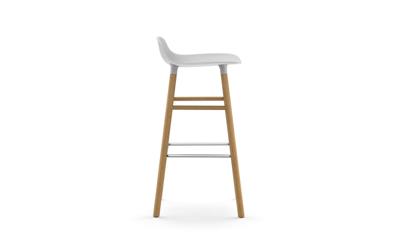 Normann Copenhagen Form Barkruk Low 75 cm - Eiken - Wit