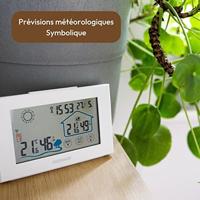 Fackelmann Tecno draadl. digitaal weerstation, klok en usb wit - thumbnail