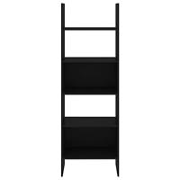 Boekenkast 60x35x180 cm bewerkt hout zwart - thumbnail
