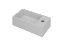 INK Fontein Versus Met Kraangat Rechts Polystone Mat Wit 36x18x9 cm - thumbnail