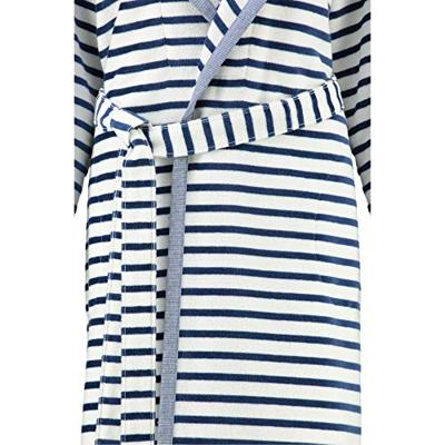 Cawö Cawö Dames Badjas met Capuchon 6596 Navy 46