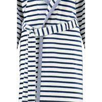 Cawö Cawö Dames Badjas met Capuchon 6596 Navy 46 - thumbnail