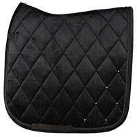 Pagony Velours zadeldek zwart maat:vs full - thumbnail