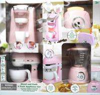 Playgo keukenset roze 4 delig. - thumbnail